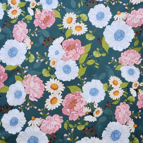 Haystacks Reversible Floral Bias Skirt | Blue Toile & Green Garden Print | Small - Picture 4 of 8